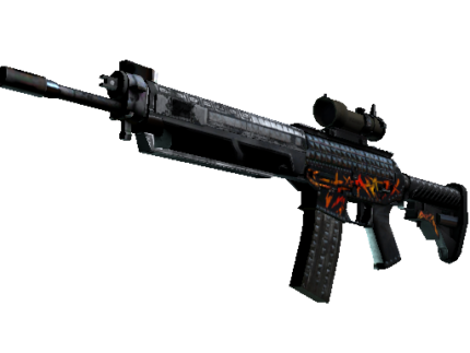 StatTrak™ SG 553 | Heavy Metal (Battle-Scarred)